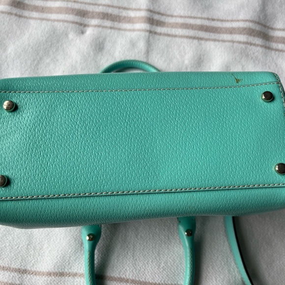 Kate Spade Alessa Wellesley Leather Satchel - Color: Robin's Egg Blue / Teal - Picture 5 of 16